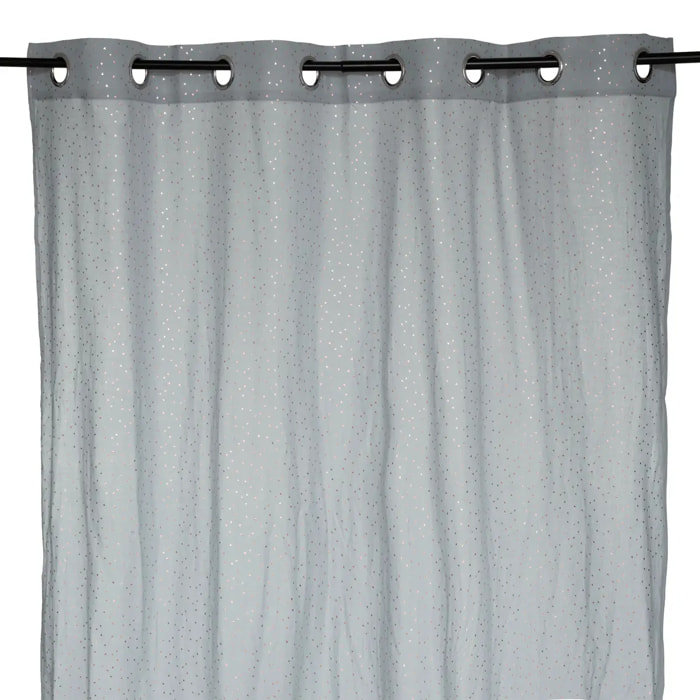 Rideau à oeillets "Berlingot" - bleu gris 140x250 cm