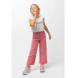 Pantalón culotte rosa para niña