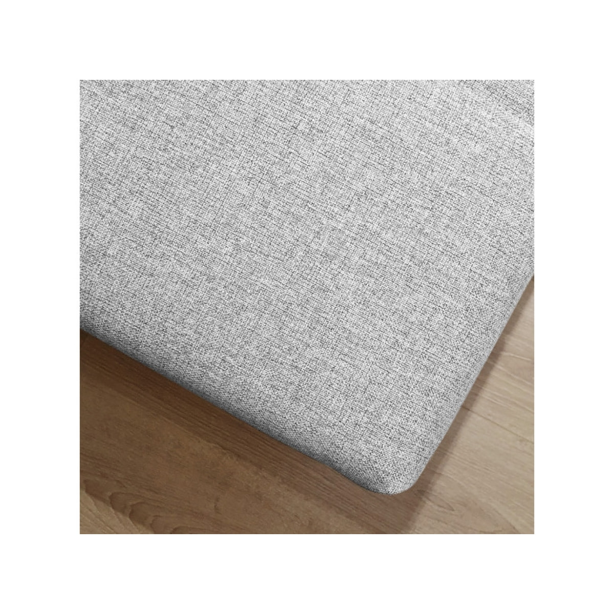 Banc de lit avec coffre de rangement en tissu gris - TRESSERVE