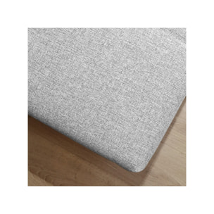 Banc de lit avec coffre de rangement en tissu gris - TRESSERVE
