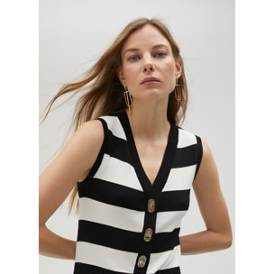Vestito in maglia bicolore
