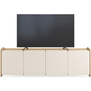 Meuble TV 4 portes bicolore - SAMI