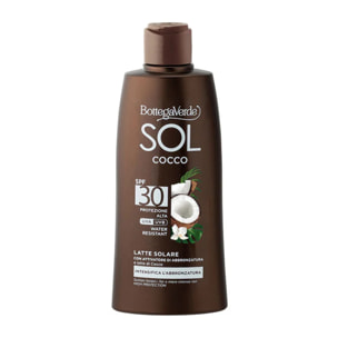 SOL Cocco - Latte solare - intensifica l'abbronzatura - con attivatore di abbronzatura e latte di Cocco - water resistant - protezione alta SPF 30