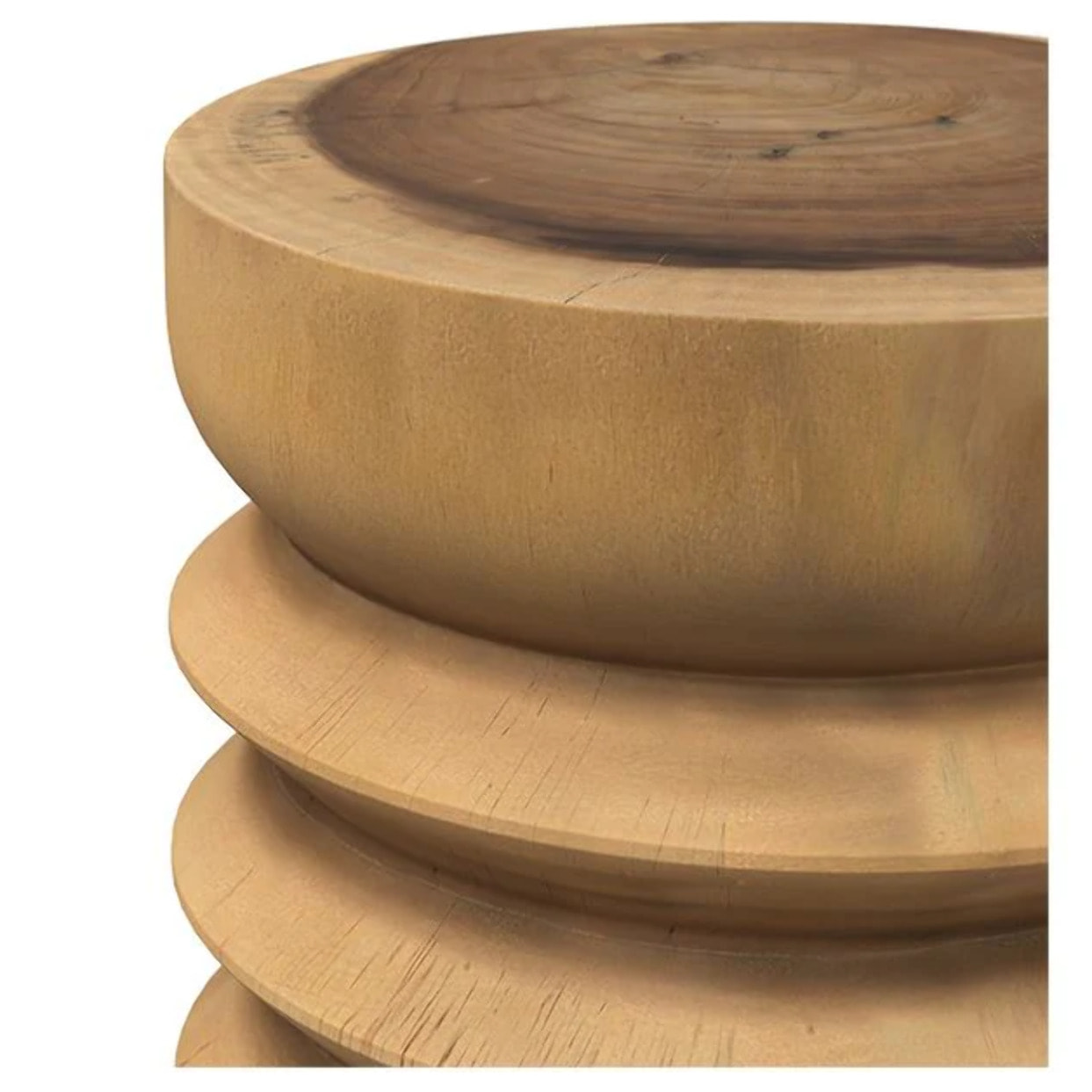 Tabouret rond en bois de suar D30 cm - Lewa