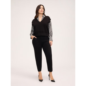 Fiorella Rubino - Joggers in maglia fine misto viscosa - Nero