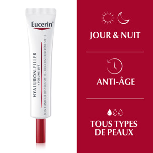 Hyaluron-Filler Volume-Lift SPF15 - Soin Contour des Yeux Volumisateur - Tous Types de Peaux 15 ml
