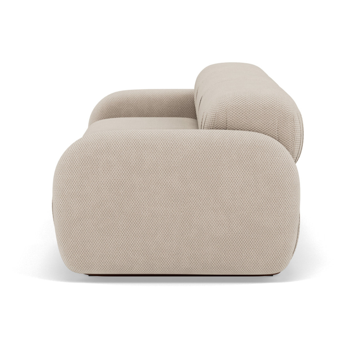 Penelope - canapé droit modulable 3 places en velours texturé - Beige