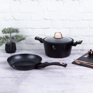 Batterie de cuisine 4 pièces Rose Noir BerlingerHaus BH-7741T