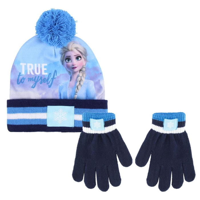 Set berretto con pon pon e guanti Frozen Lei Disney Multicolor