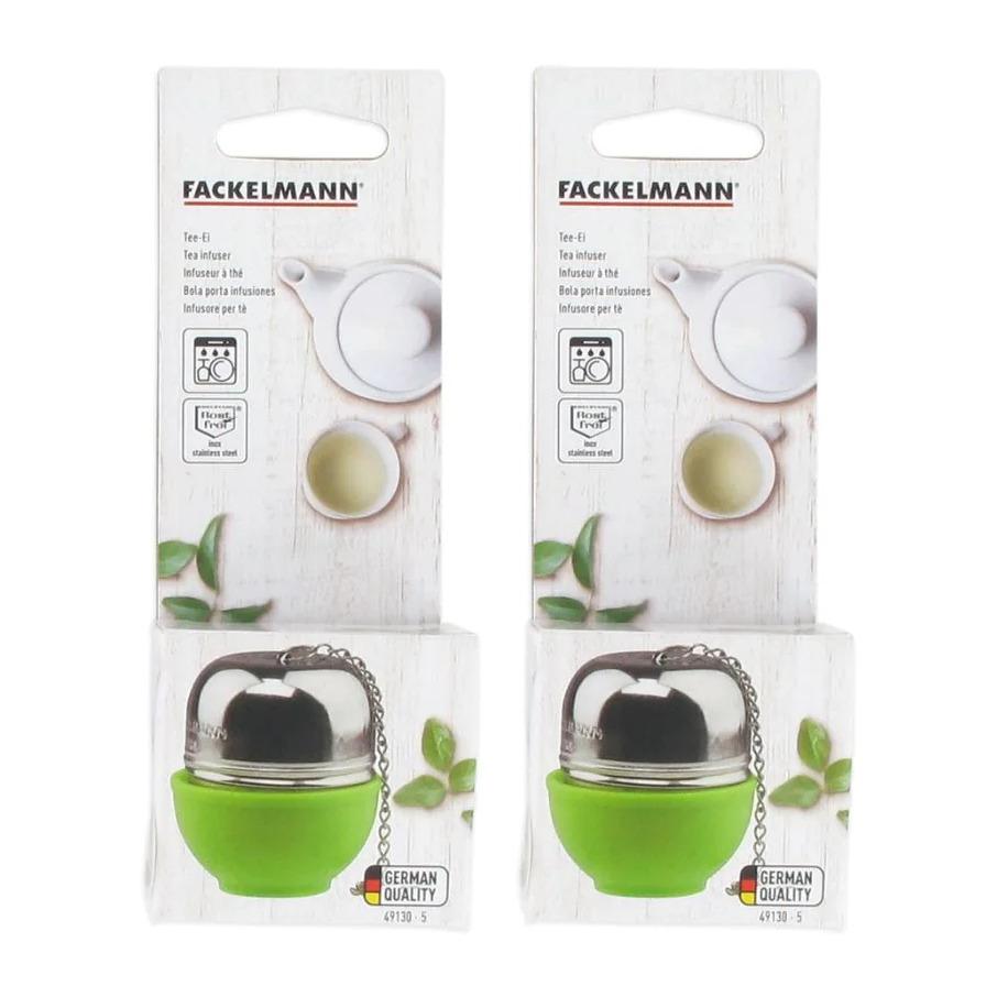 Lot de 2 boules à thé en acier inoxydable avec support Fackelmann Petit Déjeuner