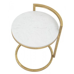 TAVOLINETTO ROUND MARBLE CHARME1921 BICOLORE