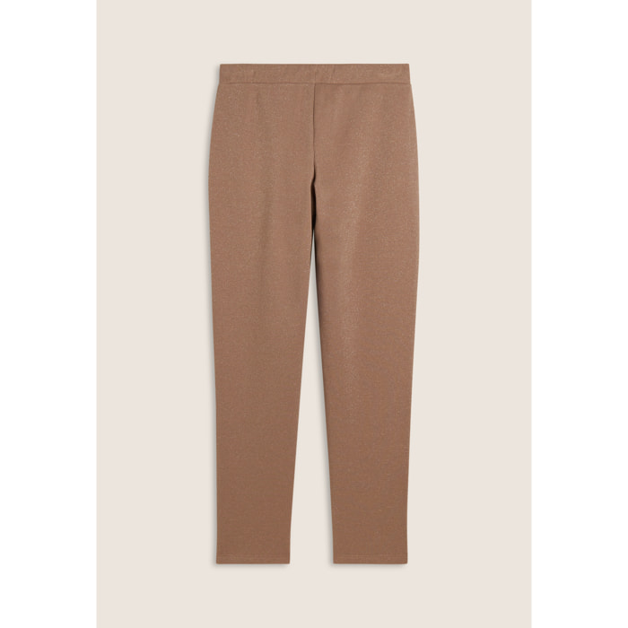 Pantaloni donna regular mélange lurex