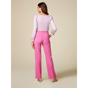 Oltre - Pantalón regular de tejido técnico - Rosa