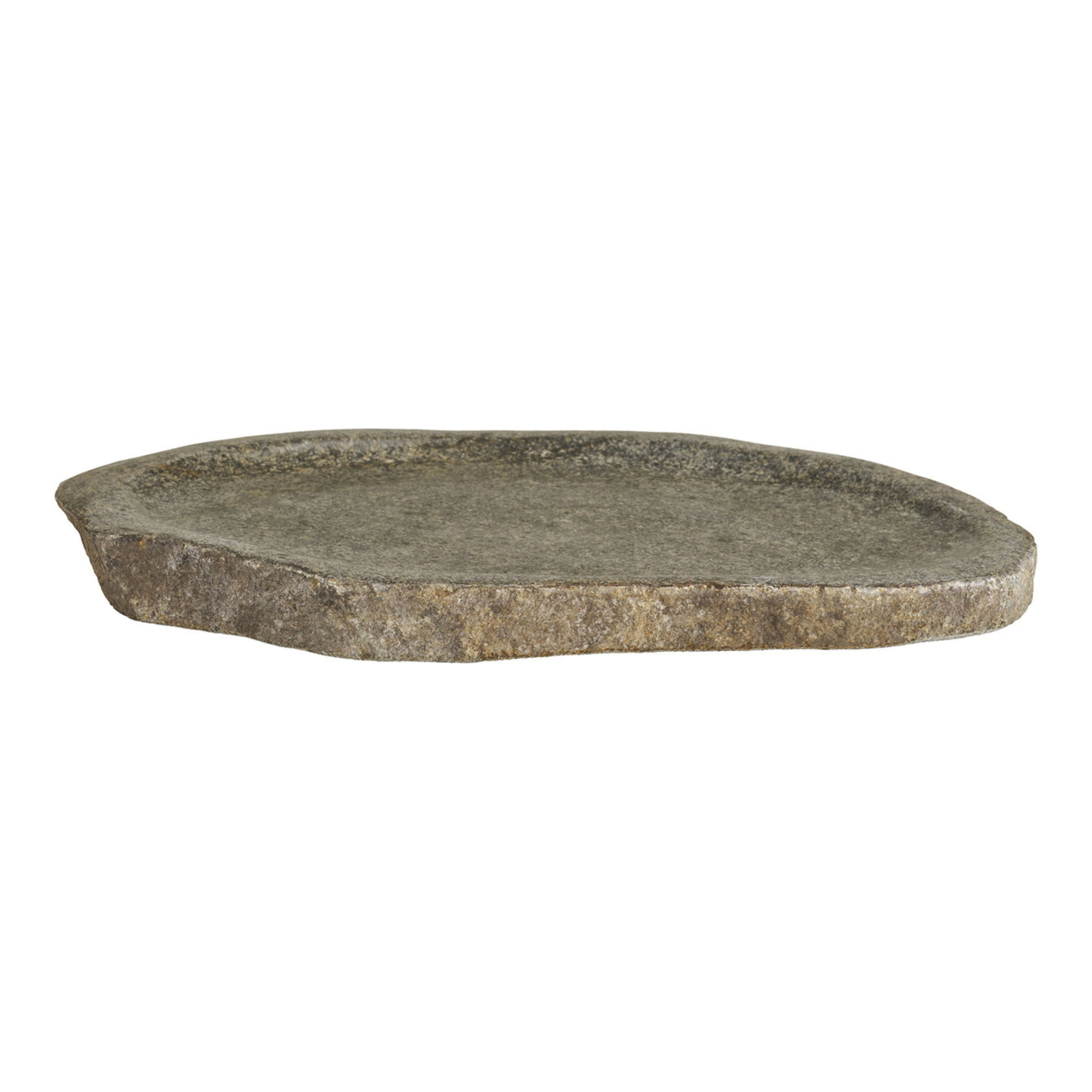 Vassoio da bagno Gara in pietra riverstone naturale 30x25 cm