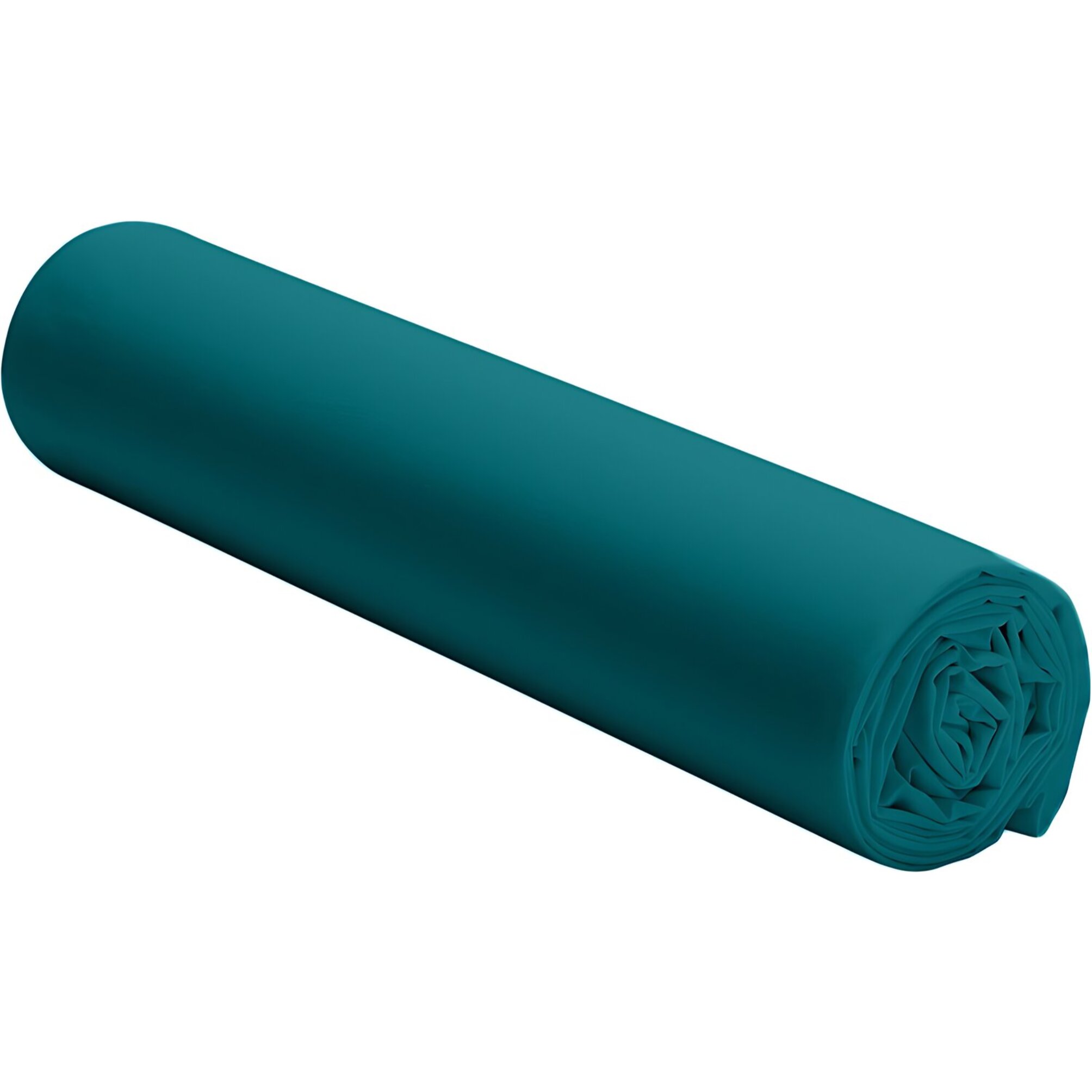 Drap Housse - Bonnet 30cm 100% Percale De Coton Lavé Bleu Canard