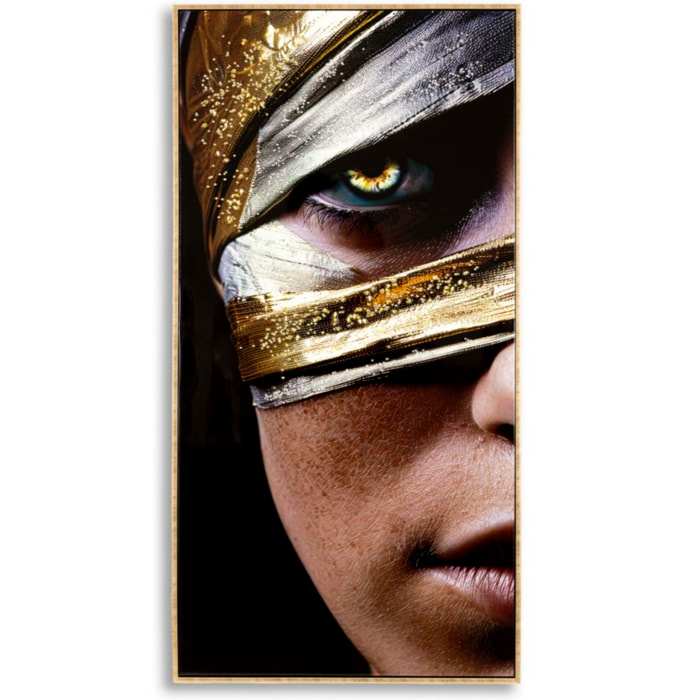 DIPINTO SU TELA LACCATO NAIROBI C/CORNICE -A- CM 52X4X102