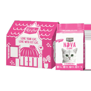 Kit Cat Arena Eco Nova - Strawberry 7 L Arena para gatos