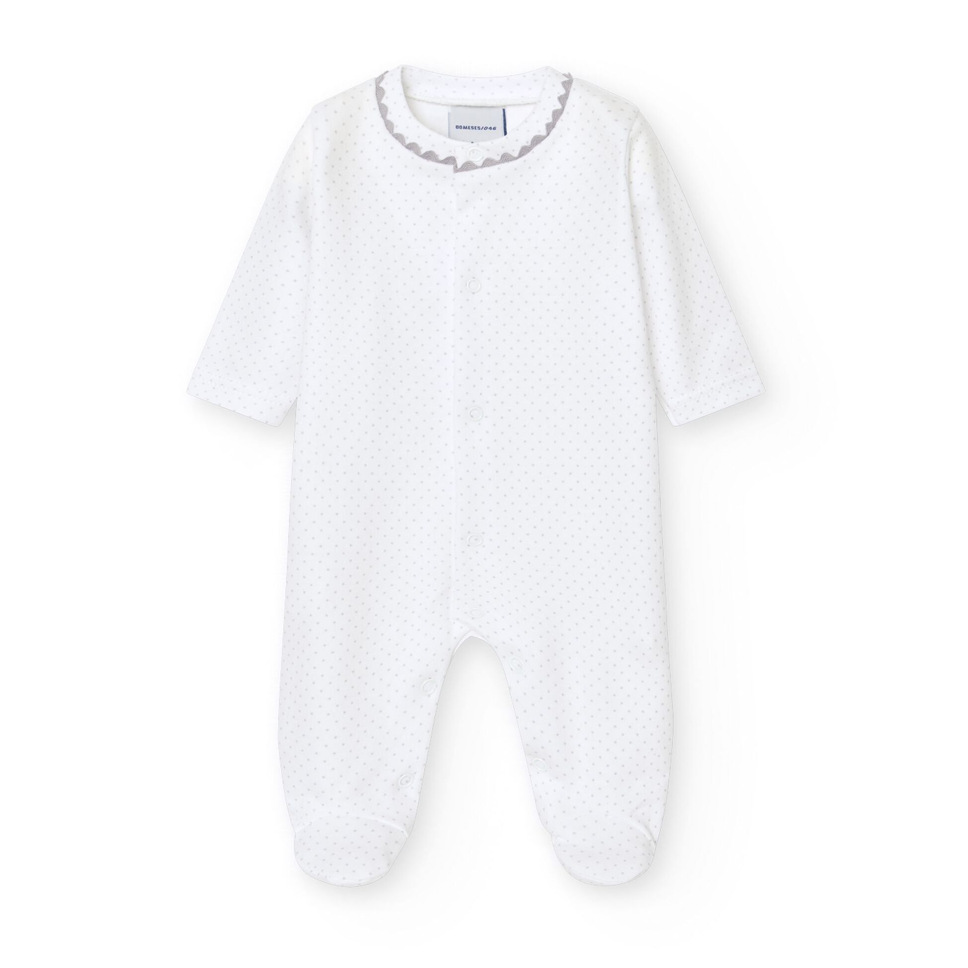 Pelele Est. Cont. Topitos Gris Talla 0