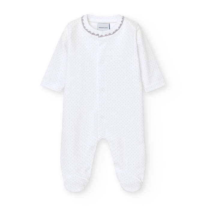 Pelele Est. Cont. Topitos Gris Talla 0