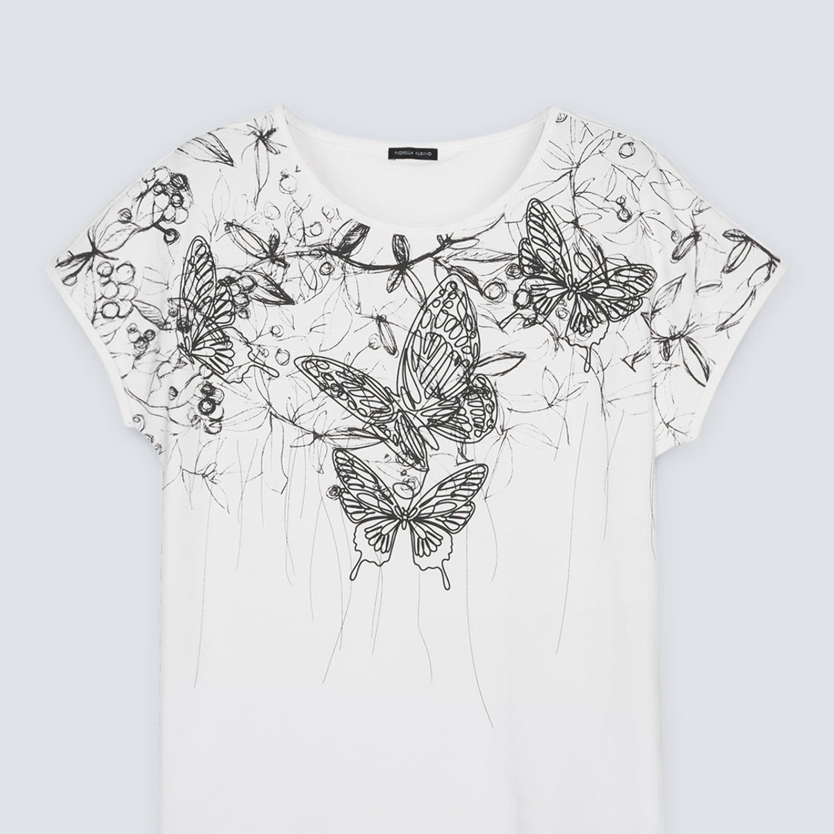 Fiorella Rubino - Camiseta con mariposas - Blanco