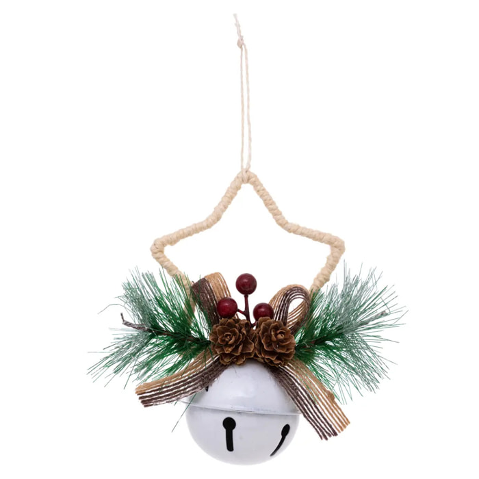 Sujet forme et grelot assorti rouge blanc