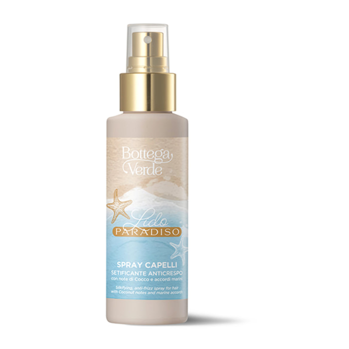 Lido Paradiso - Spray capelli, setificante anti-crespo con note di Cocco e accordi marini