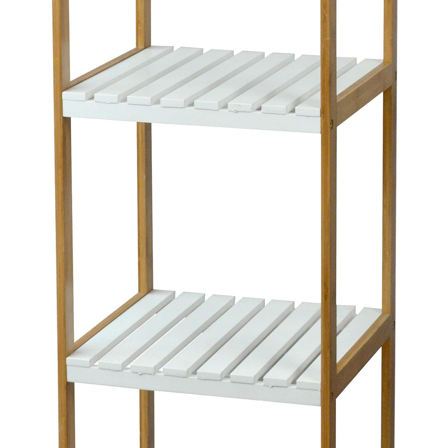 Axis - scaffale in bamboo ed mdf a 4 ripiani 34x33x110 cm