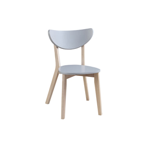 Chaises scandinaves gris et bois clair (lot de 2) LEENA