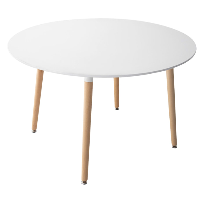 Table ronde 120cm blanche MARTHA