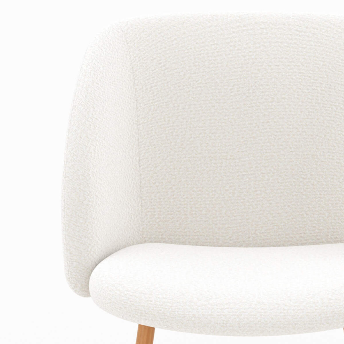 Lot de 2 chaises en tissu bouclé beige - Swan