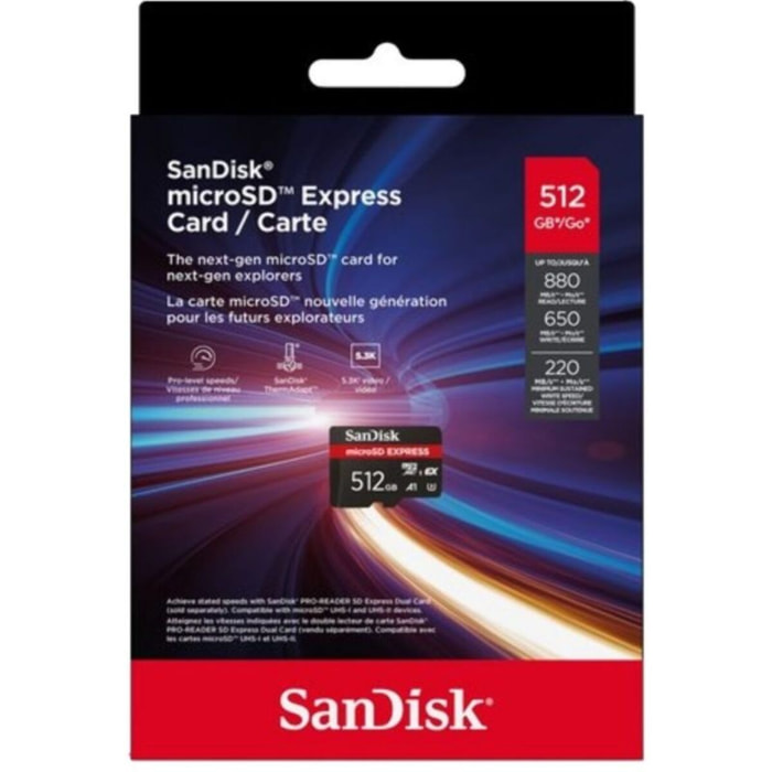 Carte Micro SD SANDISK EXPRESS 512GB SWITCH