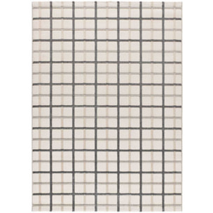 KARISMA Alfombra de cuadros con relieve gris, varias medidas disponibles.