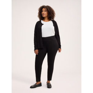 Fiorella Rubino - Jeggings con piega frontale e bottoni decorativi - Nero