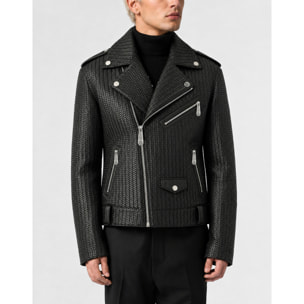 PHILIPP PLEIN Chaqueta biker de cuero