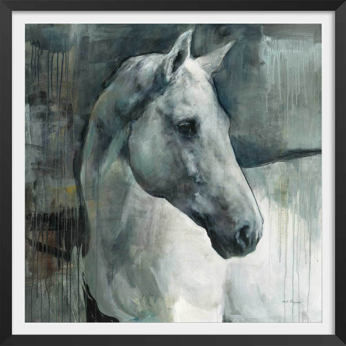 Affiche Oldenbourg portrait Affiche + cadre en bois - Noir