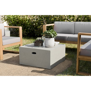 HECTOR - Table basse de jardin carrée 68x68 cm béton