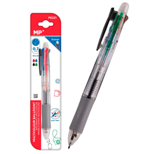 12 PACKS PENNA A BOLLO 4 COLORI E PORTAMINA 0.5 mm