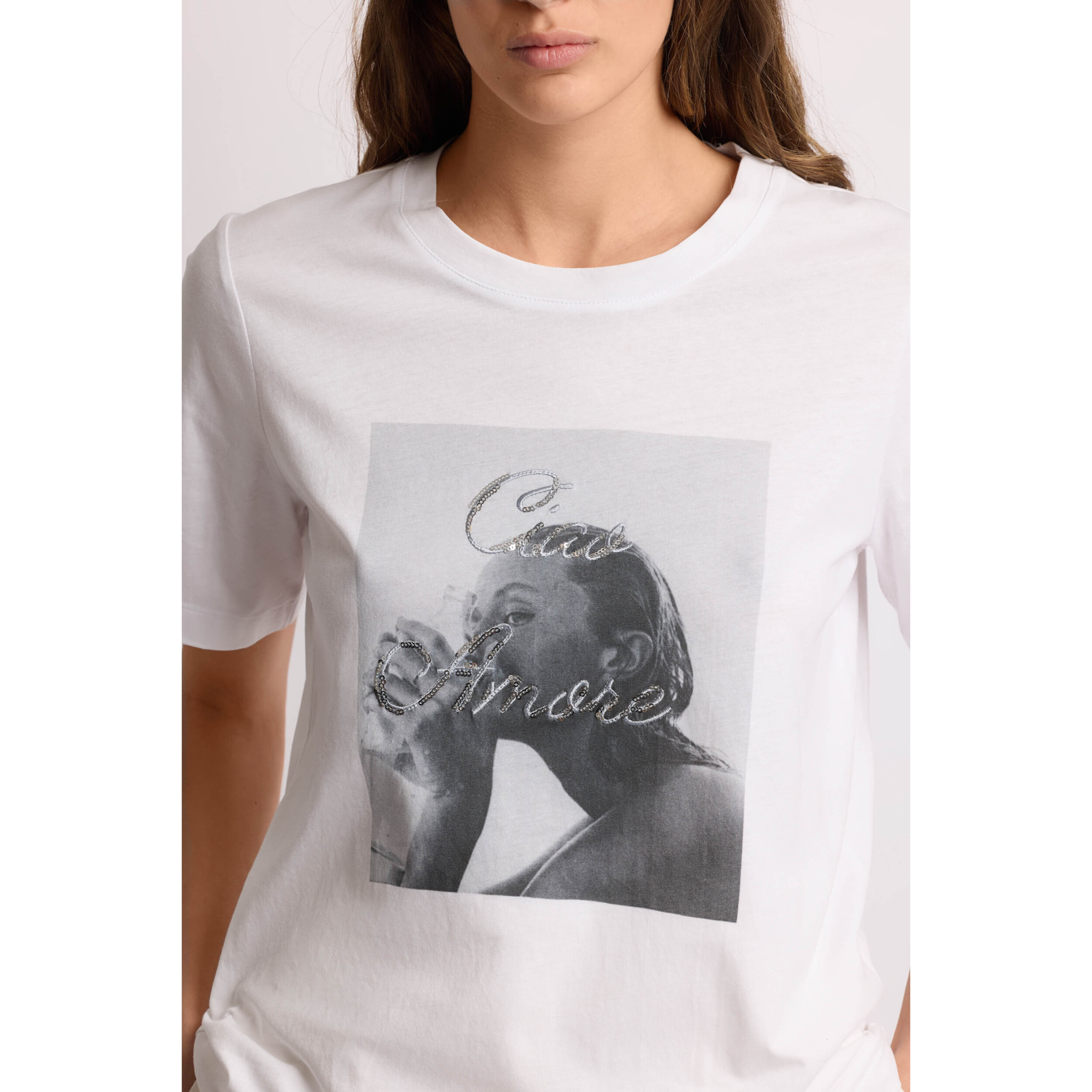 Kocca - T-shirt con stampa fotografica Donna, Stampa, Girocollo
