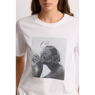 Kocca - T-shirt con stampa fotografica Donna, Stampa, Girocollo