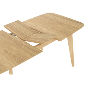 Table rectangulaire 4/6 personnes extensible en bois clair 150/180 cm - Oman