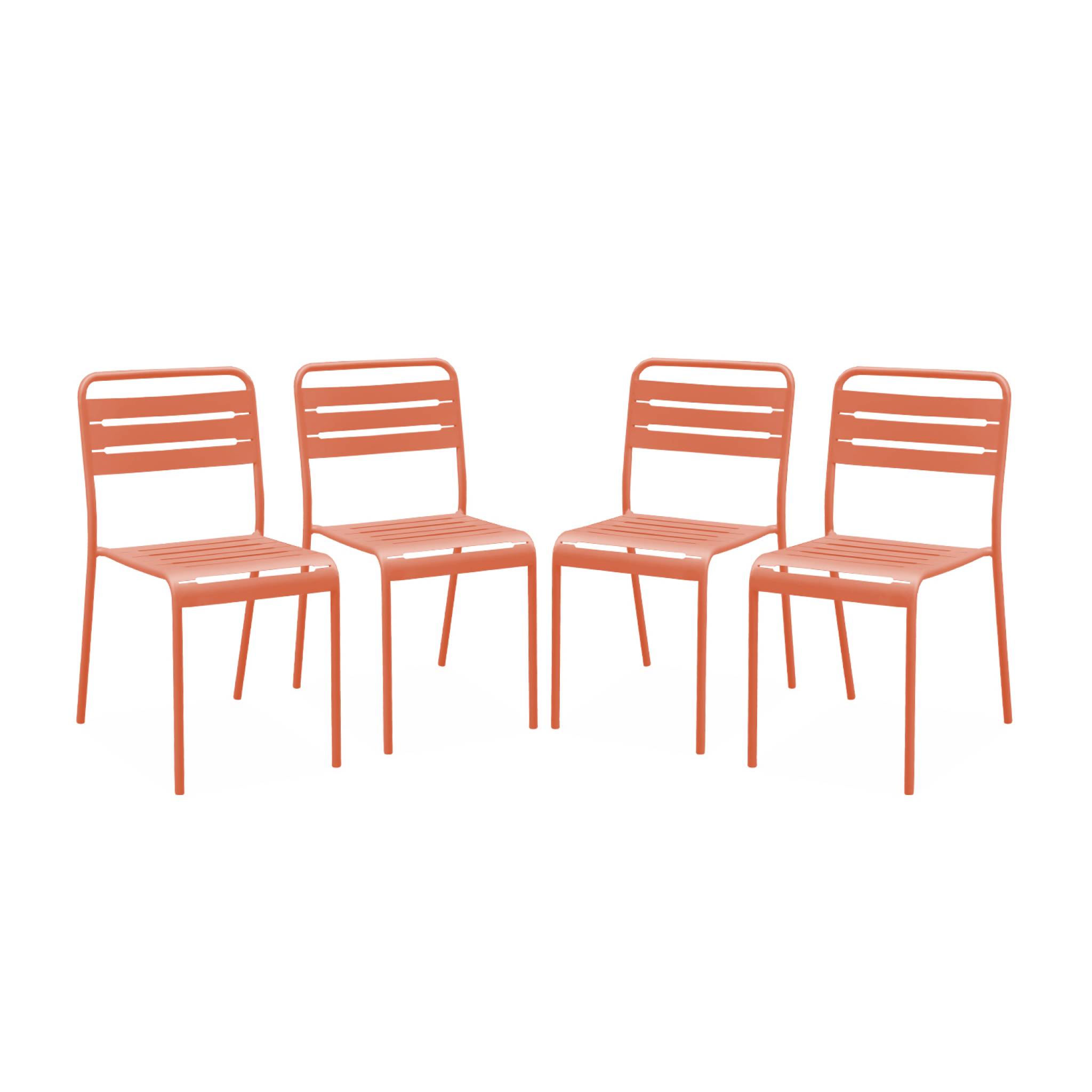 Chaise de jardin acier (lot de 4) AMÉLIA