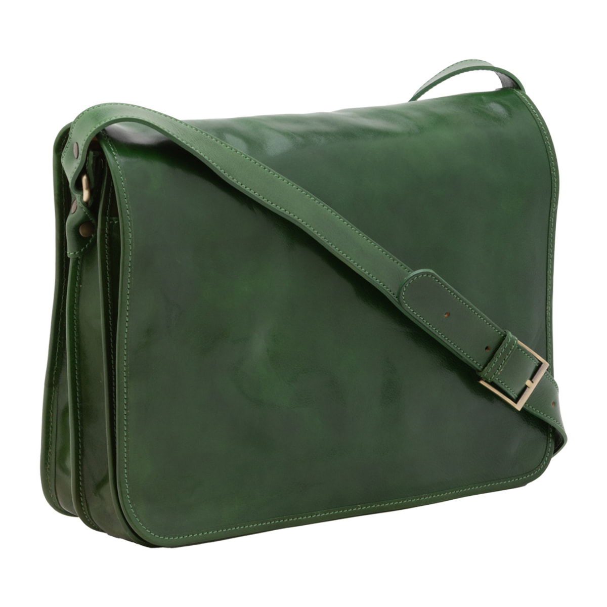 Borsa a tracolla  da uomo In Vera pelle Made in Italy 30x38x12 cm