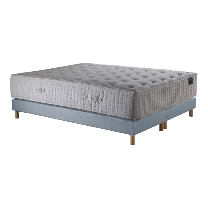 Ensemble Hélios - Matelas ressorts ensachés Mémoire de forme Latex