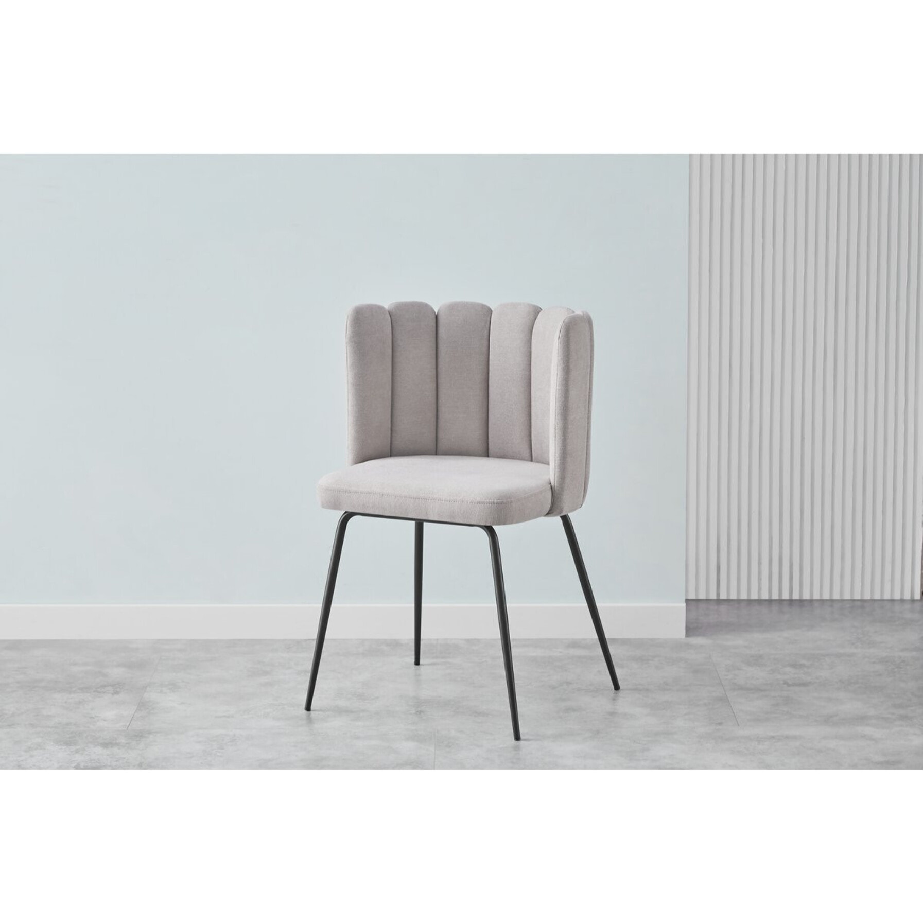 Lot de 2 chaises en tissu "Anja" - Gris