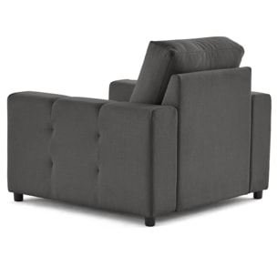 Crocus - fauteuil en tissu - Gris foncé