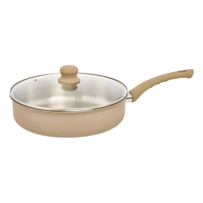 Sauteuse Solstice D28cm aluminium beige