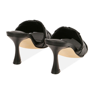 Mules nere, tacco 8 cm