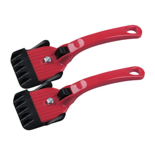 Ensemble de 2 Racloirs rouge pour plaque vitrocéramique Fackelmann