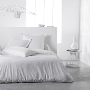 Housse de couette 2 personnes uni coton ORGANIC blanc