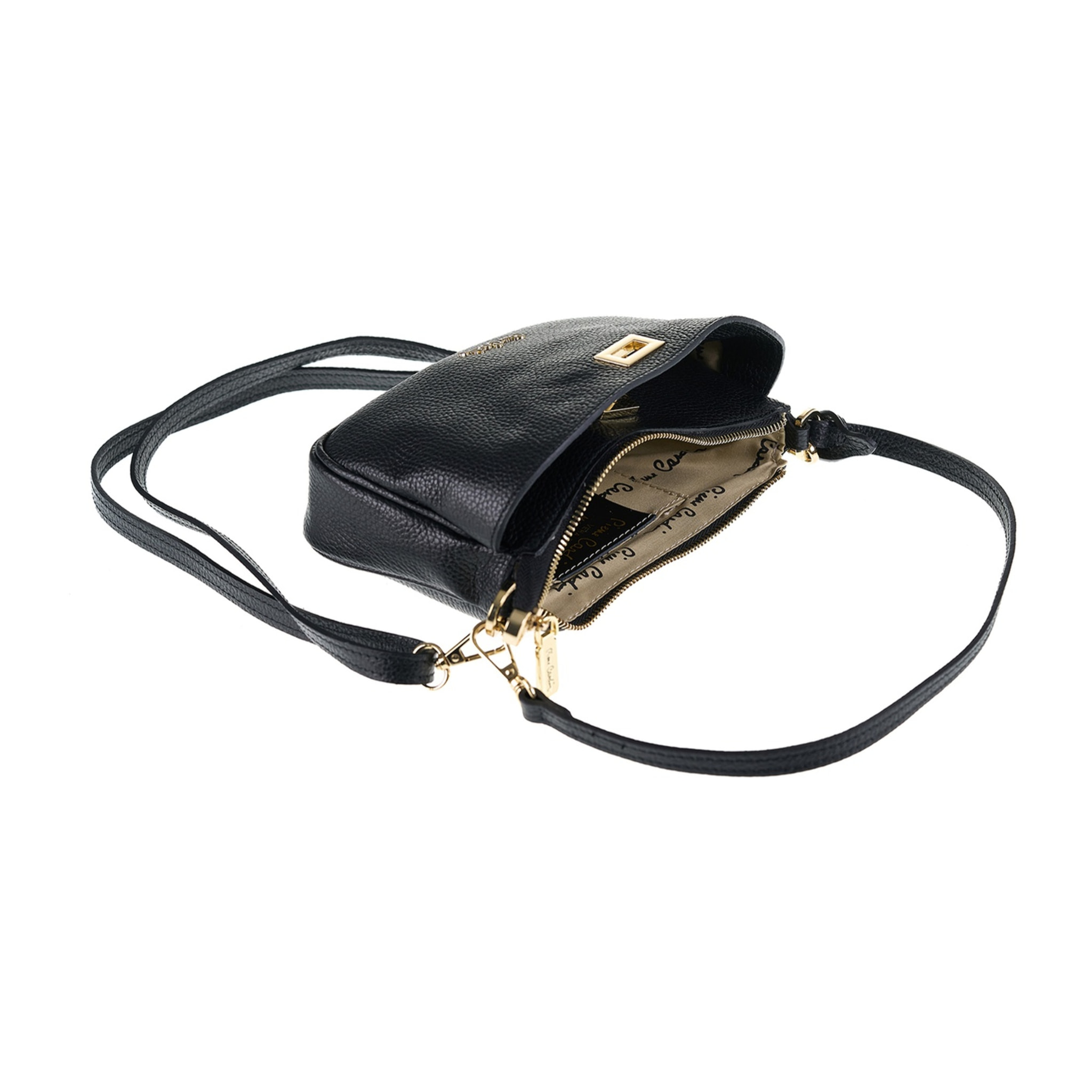 Borsa a spalla da donna Made in Italy - Modello Valoria - 100% pelle - 32.0 x 22.0 x 13.0 cm